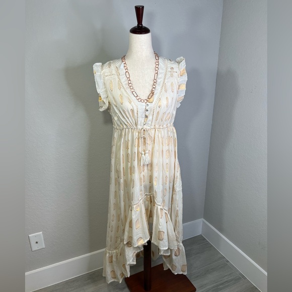 #126 $136 Retail Cotton High Low Cover Up - Picture 6 of 14